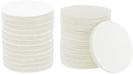 sourcing map 24pcs Scrubber Scouring Pads 450 Grits 5 Inch Drill Power Brush Hoop and Loop Surface Conditioning Disc Drill Scuffing Disc Scrub Pads for Home Kitchen Cleaning, White