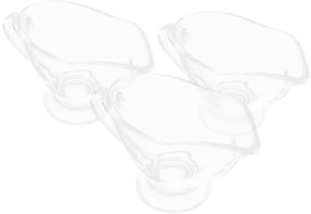 Mipcase Salsiera da Tavola in Vetro 3 Pezzi 215ml per Salse e Brodo