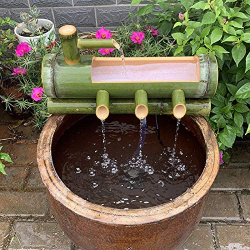 Bambus-Wasserauslauf Brunnen mit Pumpe für den Innen- und Außenbereich als Tischdekoration
