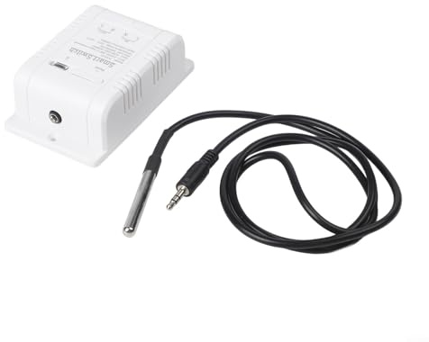 Interruptor inteligente WiFi con sensor de temperatura impermeable 16A 3000W Control remoto APP Tu-ya Sm-art L-ife Compatible con temporizador de automatización del hogar Control de voz Módulo