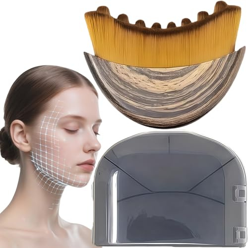 Brush for Face & Body - Contour Massage Tool for Jawline, Chin, and Neck Sculpting, Ergonomic Design for Precise Skin Fit, Skin Care