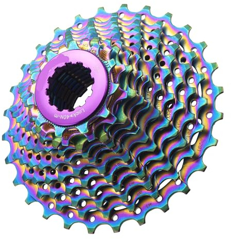 Ruota Libera, Cassetta per Bicicletta Cassetta Colorata for Bici da Strada 11 12 velocità 11-28T/32T/34T Volano for Bicicletta Pignone K7(11S 28T Colour)
