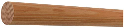 TIBU Corrimano in legno di larice laccato, Ø 42 mm, con estremità lavorate senza supporto. Lunghezza: 300 mm / 30 cm / 0,3 m. Estremità: smussate (sägerau)