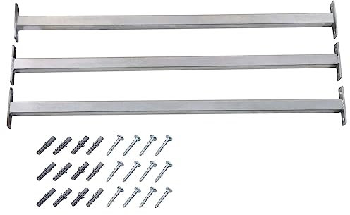 vidaXL 3X Barre di Sicurezza per Finestra Regolabili Robuste Antifurto Barriera Protezione Ladri in Acciaio Zincato 710-1200 mm