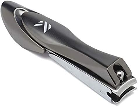 KLIPP Nagelknipser mit Auffangbehälter - Strapazierfähiger Edelstahl Finger- und Zehennagelschneider mit gebogenen chirurgischen Klingen