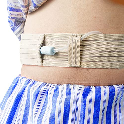 MHKGIOA Peritoneal dialysbälte – G rörhållare – PD-bälte för män och kvinnor – matningsrörstillbehör för fixering av PEG-rör, G-rör, jejunostomi och bukmatningsrör, M
