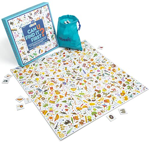 abeec Can U Find It First – Fun Family Board Game Of Speedy Observation – Educational Game For Kids - Board Games Kids - Bingo Game