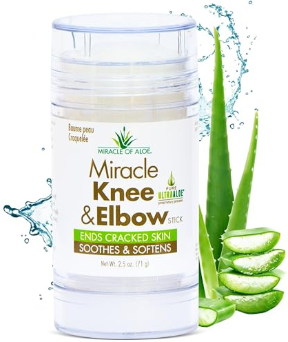 Miracle Knee & Elbow Stick with UltraAloe Gel for Dry, Cracked Skin, Soothes, Moisturizes, Promotes Healing, 2.5 oz