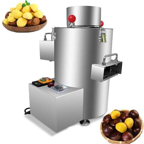 Peladora de castañas comercial, Máquina peladora de castañas, Máquina automática de peladora y apertura de castañas, Máquina de muescas de castañas 40 kg/h, Sin daños a las castañas para castañas