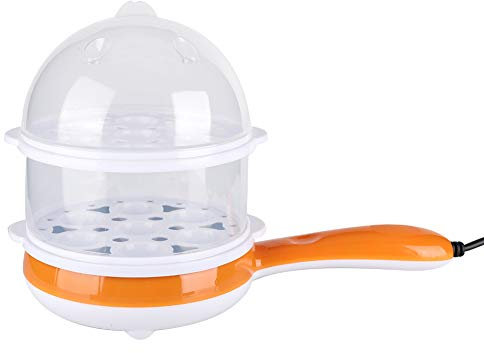 Topyond Mini Padella Elettrica Antiaderente Multifunzione Strumento per Cucinare La Colazione Spina Europea 220 V per Uova a Vapore E Caldaia Padella Antiaderente per Uova Perfettamente Cotte