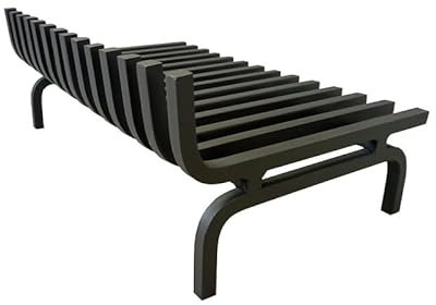 Rejilla para Chimenea Independiente de 40 x 25 cm, digna del Fabricante | doblado por un Lado | Aspecto Moderno