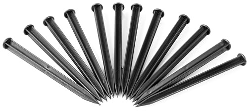 Outdoor Garden Pegs for Drip Irrigation Line, Weeping Pipe, Soaker Hose, Heavy-Duty Plastic Landscaping Stakes, Anti-Pull Gardening Anchors, Universal (Edging Pegs 18cm, 30)