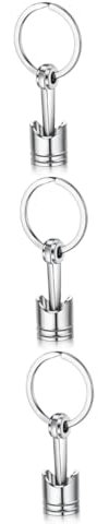 iplusmile 3stücke Motor-piston Schlüsselanhänger Aus Metall Kreativer Auto- Für Taschen Handys Autoschlüssel Für Auto-liebhaber Geburtstage Und Besondere Anlässe Silber