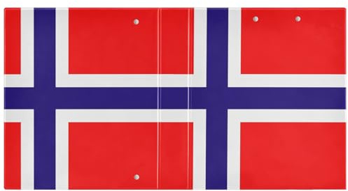 Ordner mit Norwegen-Flagge, 3,5 cm, D-Ringe, Ordner mit Taschen, 1 Packung, ästhetischer Ordner, 200 Blatt