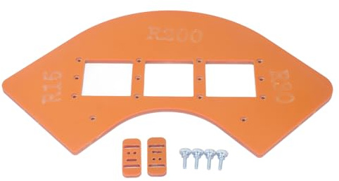 Gabarits de fraisage Rayon Défonceuse R15 R30 R100 R200 Bois Fraise d'angle 2 mm Bord ABS – Traitement précis des coins, Matériau plastique robuste, pour armoires et construction de meubles