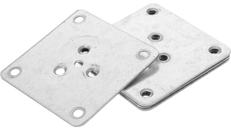 PENIKOKO 5Pcs Thick Iron Table Leg Mounting Plates Furniture Leg Attachment for Repair and Reinforcement Flat Connector