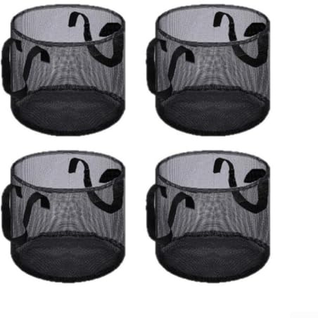 Lot de 4 paniers ronds en maille pour plantes aquatiques, nénuphars, lotus et végétation immergée dans les bassins de jardin