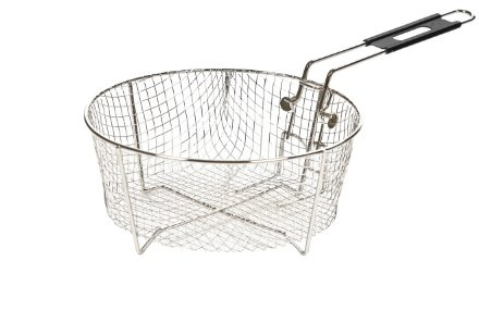 Lodge Silver Deep Fry Basket - Nickel-Plated Steel Deep Fry Basket - 11.5 Inch