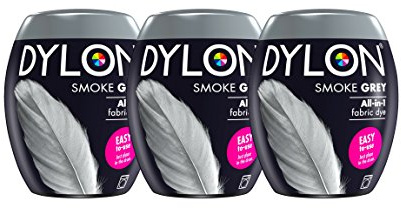Neue Dylon 350g Rauchgrau Maschinenfarbstoff Aushülsen 3 Pack