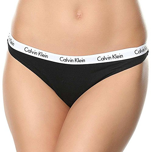 Calvin Klein Women Thong Tanga, Black (Black), M