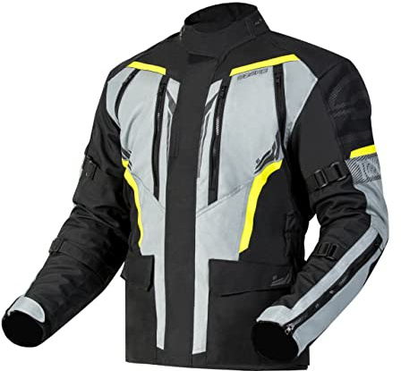 OZONE MOTO Tour III Motorradjacke Herren | Textil | Reissa wasserdichte Membran | Thermolite Innenfutter | Ellbogen und Schulterprotektoren | 8 Belüftungskanäle