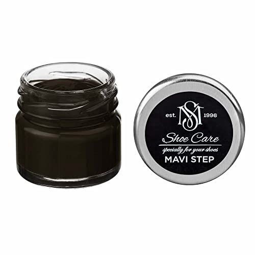 MAVI STEP Creme de Beaute Lederschuhcreme auf Wachsbasis, 105 Dark Olive Brown, 25 ml / 0.85 oz