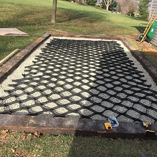 Grille de Gravier, allée de Grille de Gravier, stabilisateur de Sol Robuste géogrille pour Murs de soutènement/allée de Jardin, pavés Extensibles en HDPE de 5,1 cm de hau