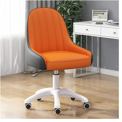 klappliegestuhlBüro-Schreibtischstuhl, moderner niedlicher rollender Dreh-Arbeitsstuhl mit Rollen, verstellbarer 360°-Dreh-Computerstuhl für Wohnzimmer, Arbeitszimmer, Schlafzimmer (Farbe: Grau-1).