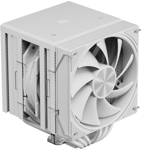 upHere gaming UE2T6 Dissipatore Aria per CPU, 6×Ф6mm Tubi di Calore CPU Cooler, Due Ventole U3 PWM da 120mm, TDP 265W, Torre Doppia, Intel LGA: 2011/2066(X79/X99) 1700, AMD: AM5/AM4-Bianco