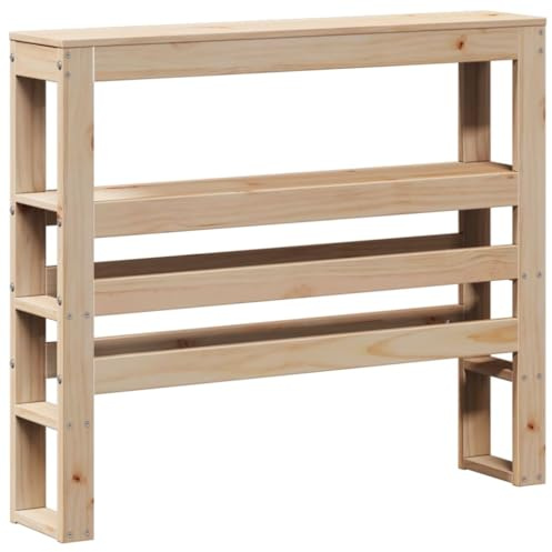 vidaXL Testiera con Ripiani 90 cm in Legno Massello di Pino