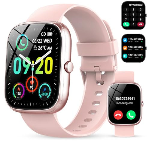 Smartwatch Donna,1.91 Orologio Smartwatch,con Effettua/Risposta Chiamate,100+ modalità Sportive con Sonno/Cardiofrequenzimetro,SpO2,Fitness Tracker,Contapassi,IP68 Impermeabile smart watch(rosa)