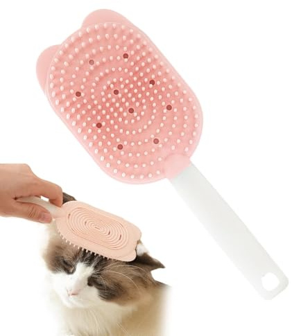 Katzen-Bürsten für den Innenbereich, doppelseitig verwendbar, für Katzen, Zungenkamm, Haustier-Massage-Bürste für Katzen, Zungenbürste, für langes Haar, Katze, Zungenbürste, für kurze Haare