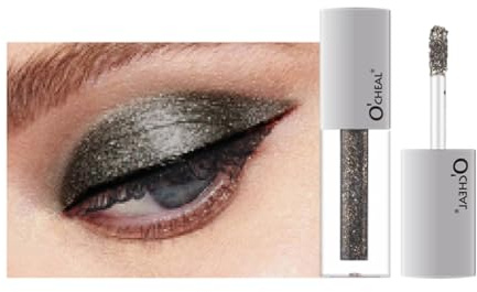 O'CHEAL Glänsande flytande metalliska ögonskugga, snabbtorkande, långvarig, pigmenterad opacitetshandtag med en tork, färgad stick-eyeliner 4 ml 02#