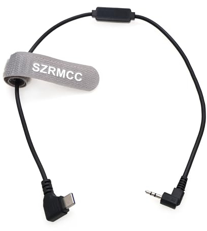 SZRMCC Type-C to 2.5mm LANC Control Cable for DJI Ronin-SC RSC2 RS2 RS3 Pro Gimbal Stabilizer to S-Ony FS5 FS7 FX6 FX9 Canon EOS C80 Z CAM E2 DSLR Camera