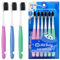 MitButy Cepillo de Dientes Suave, Cepillos de Dientes Manual con Carbón Activado, Cerdas Suaves y Cónicas, Cabezal Compacto & Mango Ergonómico - Paquete de 6
