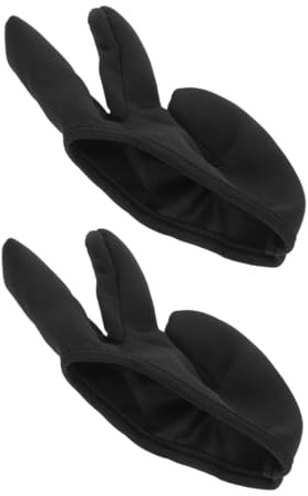 minkissy 2 Stück Drei-Finger-Set Hitzebeständiger Handschuh wärmeisolierende Handschuhe Curling-Handschuh Haarstyling-Wärme-resistente Handschuhe Haarglätter Baumwolle Black
