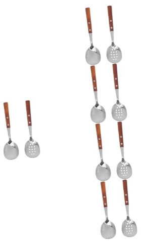 5 Juegos Cucharas de Servir de Buffet Inoxidable con Mango Utensilios de Multifuncionales para Servir Comidas Buffet