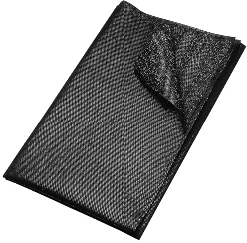 msymsyu Strykfleece 2㎡ 1 ark strykinlägg svart (100 x 200 cm) fleecetyg för strykning av skrynklor, sömnad och förstärkning av kläder (26 g/㎡)