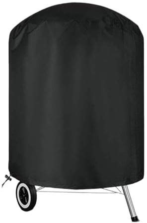 Housse Barbecue Exterieur Rond, Housse Charbon De Bois Gril - Protection Imperméable Oxford 210D - pour Four Extérieur/Plage/Camping - Taille 70x70cm (200g)