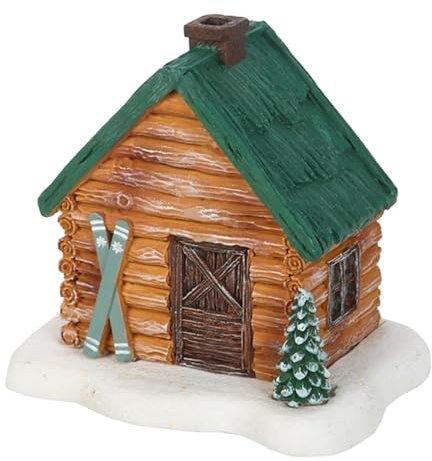 RNXRZANK Christmas Incense Burner in The Shape of A Log Cabin, House Figure, Festive