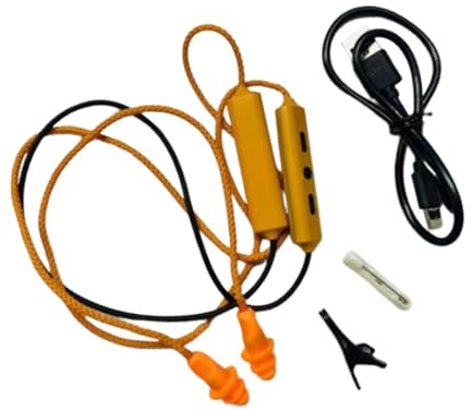 Xgdsnly Ear Plug Kopfhörer für Lärmschutz Am Arbeitsplatz in Ear Ohrhörer mit Sprachsteuerung Komfortable Ohrstecker Tiefer Bass für Industrie Außendi, Gelb