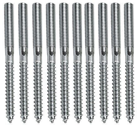 Stabilo-Sanitaer 10x Stockschrauben M10 x 180 mm Schraubstifte Gewindestifte verzinkt Doppelgewindeschrauben Rohrschellen Befestigungsmaterial Montagematerial