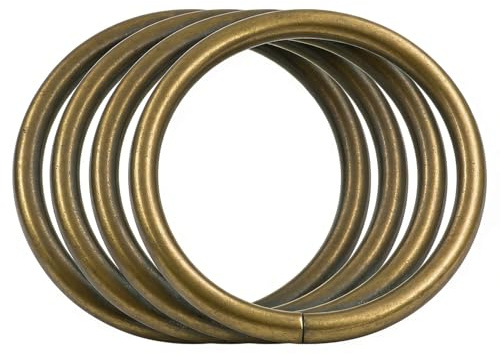Wuuycoky O-Ringe aus Bronze, 3,8 cm Innendurchmesser, nicht geschweißt, Riemenversteller, Gurtband, Schnalle, 10 Stück