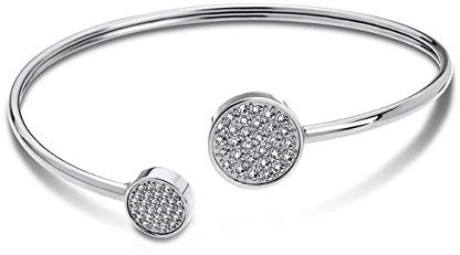 Lotus Style Edelstahl Armband Armreif LS1820-2/1 Damenschmuck Silber D2JLS1820-2-1 EIN schönes Geschenk zu Weihnachten, Geburtstag, Valentinstag für die Frau