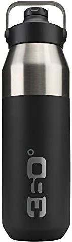 360° Degrees Breiter isolierter Kanister + schmaler Mund mit Magnetverschluss, für Erwachsene, Unisex, Schwarz, Einheitsgröße