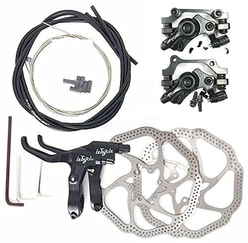 Mountain Bike diskbromssats G3/HS1 cykel skivbromssats fram och bak 160 mm krumcirkel med bultar och kabel (HS1 A skivbromsset)