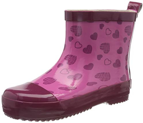 Playshoes Bottes En Caoutchouc Basses Bottes de pluie Mixte Enfant, Petits Cœurs, 24/25 EU