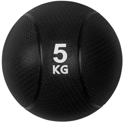 VirtuFit Palla medica Pro – Palla medica – 1 kg – Gomma – Nero
