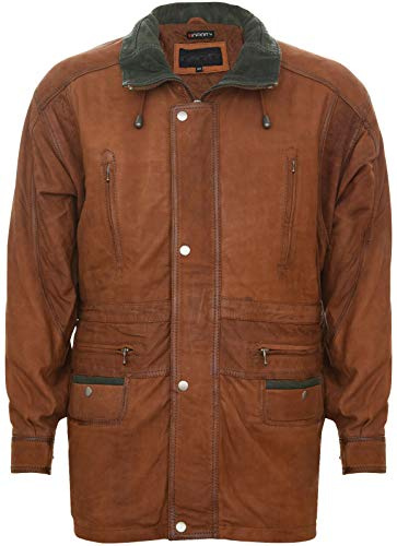Veste D'Extérieur Bronzer d'hiver en Daim Souple et Contrastée Classique pour Hommes L