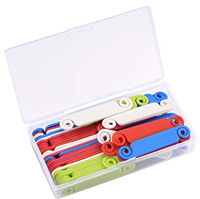 50 Stück Kabeletiketten mehrfarbig, Wiederverwendbar Kabelbeschriftung, Kabelmanagement, Kabelkennzeichnung, Kabeletiketten Tags